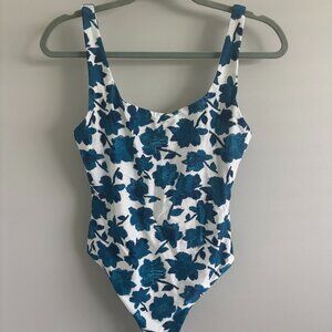 Onia Rachel One Piece Swimsuit - Blue & White Floral, Size S, NEVER WORN